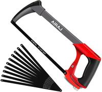 AIRAJ scie à métaux 300mm incl. 10 lame de scie - Scie à métaux universelle pour métal, acier, tube PVC