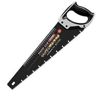 AIRAJ Scie Égoïne 450 mm, Gorges à copeaux de type Ω,angles 45 et 90 degrés | Lame en Acier 11 dents/pouce-Poignée Bi matière,Scie Manuelle pour couper bois,pvc et sols stratifiés