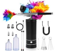 Airbrush Ongle, Air Brush Kit aérographe portable avec compresseur, 950 mAh, rechargeable pour le design des ongles, la décoration de gâteaux, le maquillage, le tatouage et la peinture de modèle