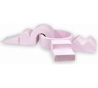 Aire de jeux en mousse avec bassin rond 90x30 Velvet Soft Light Pink + 5 éléments sans balles