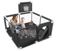 Aire de jeux, filet respirant, design interactif, noir