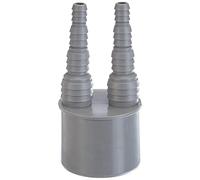 Airfit - 50020SN - Raccord de tuyau double DN 50 pour tuyau de 8 à 19 mm - KS-gris
