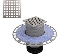 airfit Siphon de sol Profi Plusm. Bride d'étanchéité, grille vissée