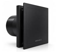 Airflow QT100T Noir Ventilateur Extracteur - Démarrage Automatique, Minuterie Réglable, Fonctionnement à 2 Vitesses, Certifié QuietMark, Silencieux à 25 dB, Économe en Énergie, Garantie 3 Ans