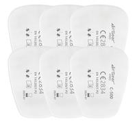 AirGearPro C-500 Lot de 6 Filtres à Poussière P2 pour Masques de Protection Respiratoire Réutilisable G-500/ M-500/ G-750, Anti Poussière pour Peinture, Travaux, Bricolage, Ponçage
