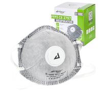 AirGearPro Masque FFP2 Anti-Poussière avec Valve (Lot de 10) | Masque Respiratoire Adulte, Haute Filtration, Confort avec Valve pour Travaux, Chantier, Bricolage, Ponçage, Bois