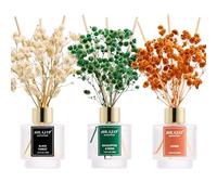 Airkeep Diffuseur de Parfum 50ml*3, Black Forest, Eucalyptus & Moss, Citrus Diffuseur Maison avec 24 Bâtonnets Diffuseur, Decoration pour Chambre, Salon, Salle de Bain, Bureau