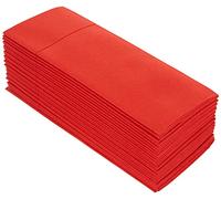 Airlaid Lot de 50 Serviettes à Couverts jetables de qualité supérieure Aspect Tissu