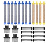 Airless Lot de 24 filtres pour pulvérisateur de peinture compatibles avec Graco Magnum ProX17/ProX19 & SG2/SG3, 288716 30, 288747 40, 288749 60, 288750 100 Mesh