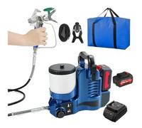Airless Pulvérisateur de peinture sans fil haute pression 1,2 L avec batterie 21 V, 1,1 l/min, 6 vitesses réglables pour peintures au latex, laques, 500 W