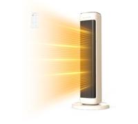 AIRMATE Radiateur soufflant économe en énergie - 63 cm - En céramique - Silencieux - Oscillant à 80° - Avec télécommande et thermostat - 3 modes - ECO - Minuterie 24 h - 2000 W - Protection contre la