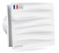 Airope - 100 mm Ventilateur,Extracteur d'Air avec Clapet Anti-Retour, 92 m3/h,VMC, Design Moderne et Aspect Esthétique pour Salle de Bain,Cuisine,Bureau,WC,Silencieux,Garantie 5 ANS