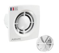 Airope -AC- 100 mm Ventilateur,Extracteur d'Air avec Clapet Anti-Retour,VMC,Faible Consommation d'énergie,pour Salle de Bain,Cuisine,Bureau,WC,Silencieux,Garantie 5 ANS