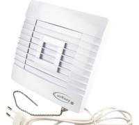 airRoxy pRestige 120 ZG PS ventilateur axial avec registre à lamelles, câble d'alimentation et interrupteur à tirette