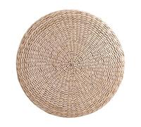 Airshi Coussin Tatami en Osier Naturel, Pouf d'extérieur, Décoration de Fenêtre au Sol pour la Méditation Zen