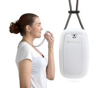 AirTamer A315w Purificateur d'Air Rechargeable - Générateur D'ions Négatifs - Contre les Germes et les Allergènes - Étui de Voyage en Cuir - Blanc