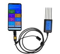 AIRUIXI testeur de Sol Testeur de Sol PH EC mètre 8 en 1 avec Mesure à 5 Broches, capteur de température et d'humidité NPK, détecteur de fertilité