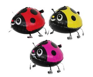Airwalker Ballon Coccinelle, 3 Pièces 46 × 31 cm Ballons en Aluminium en Forme d'animaux de la Ferme, Ballons à l'hélium Coccinelle Décorations d'anniversaire sur le Thème des Animaux de la Ferme