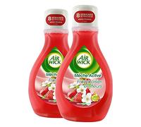 AIRWICK Lot de 2 Désodorisants Mèche Active Framboisier Flacon de 375 ml