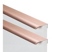 AIRYLI 2 pièces Poignées pour placards cachée boutons de tiroir Coins arrondis Tirer de Tirage cuisine armoire invisible tirette Poignet de Porte pour chambre (1200mm,Or rose)