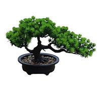 Aisamco Artificielle Bonsaï Arbre Fausse Plante Décoration en Pot Artificielle Maison Plantes Japonais Pin Bonsaï Plante 19 cm de Hauteur 34 cm de Largeur pour La Décoration De La Maison Affichage