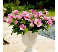 Aisamco Fleurs Artificielles pour Décoration Intérieure et Extérieure, Lot de 6 Bouquets de Liseron Faux en Soie Résistants aux UV pour Maison, Jardinière, Veranda, Terrasse, Jardin (Rose)