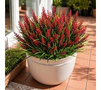 Aisamco Plantes artificielles à l’extérieur pour la décoration, 12 Paquets de Fausse Herbe de Singe avec des Fleurs Arbustes réalistes résistants aux UV pour Jardin de Jardin de jardinière