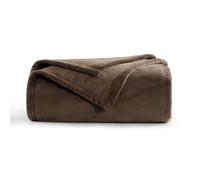 Aisbo Plaid Couverture Polaire 150x200 - Plaid Lit Jete de Canape, Couverture Canapé 150 x 200 Flanelle 1 Personne Doux et Chaud, Marron Chocolat