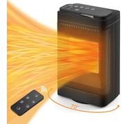 Aischens Chauffage d'Appoint Electrique Silencieux 1500W avec Télécommande | Chauffage Soufflant Basse Consommation avec 70° Oscillation, 3 Modes, Chauffage Electrique pour Salle de Bain, Chambre, Salon