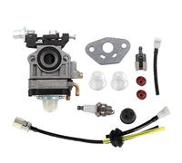 AISEN 11mm Kit de Carburateur pour 22cc 26cc 33cc 34cc 36cc Moteur de Carburant de Remplacement Haie 2 Temps Trimmer Débroussailleuse avec bougie d'allumage Filtre à carburant