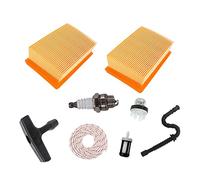 AISEN 2X Filtre à Air Pompe D'amorcage Filtre à Essence Corde de démarrage Poignée de démarreur pour Stihl TS400 Remplacer 4223 140 1800 4223 141 0300 4223 141 06011