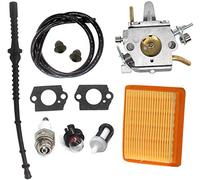 AISEN Carburateur avec filtre à air et tuyau d'essence pour Stihl FS400 FS450 FS480 SP400 SP450 String Trimmer Débroussailleuse Coupe-bordures Remplace ZAMA C1Q-S34H, 4128 120 0651, 4134 141 0300
