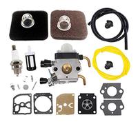Aisen Carburateur avec kit de réparation de membrane pour Stihl FS85 FS75 FS80 KM85 HS75 HS80 HS85 et filtre à air bougie d'allumage