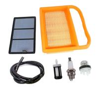 aisen Jeu de filtre à air + bougie d'allumage Pompe d'Amorçage + Filtre à essence pour Stihl ts410 ts420 Meuleuse ersetz 4238 141 0300, 4238 140 1800