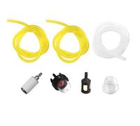 AISEN Lot de 3 tuyaux de carburant (30 cm chacun) pour tronçonneuse, débroussailleuse, débroussailleuse, Stihl Husqvarna Partner McCulloch Echo avec filtre à carburant et pompe à essence