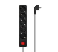 Aisens Multiprise A154-0652 5 prises - interrupteur & protection enfant - câble 3×1.5mm2 1,4 m Noir