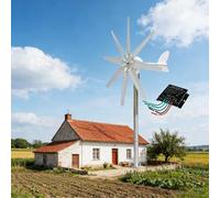 AISINILALAO Générateur d'énergie éolienne Silencieux 2000 W 12/24/48 V | Tension de sortie CA, 8 lames en fibre de nylon, production d'énergie continue pour les systèmes éoliens