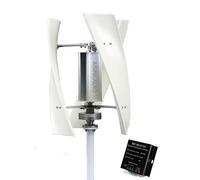 AISINILALAO Générateur d'éolienne à Faible Bruit 1000W-2000W pour Maison Vitesse de démarrage du Vent 2,5 m/s Turbine éolienne Verticale 12V/24V/48V/220V avec régulateur (Blanc),12v
