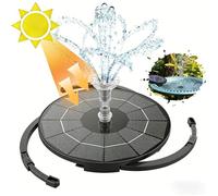 AISITIN Fontaine Solaire 3,5W - 13 Buses Rotatives/Verticales - Support Anti-Dérive - Câble 3m - Bassin Jardin - Écologique