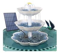 AISITIN Fontaine Solaire 3,5W - Bain d’Oiseaux DIY pour Jardin - Décoration Extérieur Écologique - Amovible