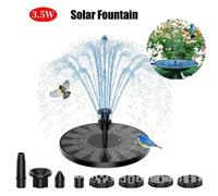 AISITIN Fontaine Solaire 3.5W Flottante - 6 Jets (Haut/Cascade) + Verre Trempé - Sans Batterie - Pompe Bassin Bain Oiseaux