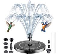 AISITIN Fontaine solaire d'extérieur 3,5 W 10 effets avec 4 barres de support