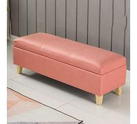 AISNXOQI Banc d'assise en Cuir PU Vintage, Banc d'extrémité, Banc d'entrée rectangulaire, Banc de Rangement de lit, avec Pieds en Bois Massif, pour Chambre à Coucher, entrée, Couloir, Salon