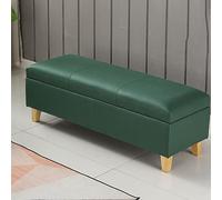 AISNXOQI Banc d'assise en Cuir PU Vintage, Banc d'extrémité, Banc d'entrée rectangulaire, Banc de Rangement de lit, avec Pieds en Bois Massif, pour Chambre à Coucher, entrée, Couloir, Salon