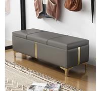 AISNXOQI Banc d'entrée rembourré, décor en Simili Cuir, Banc Vintage, avec Rangement et Couvercle à charnière de sécurité pour Salon, entrée ou Chambre à Coucher, décoration intérieure