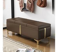 AISNXOQI Banc d'entrée rembourré, décor en Simili Cuir, Banc Vintage, avec Rangement et Couvercle à charnière de sécurité pour Salon, entrée ou Chambre à Coucher, décoration intérieure
