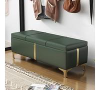 AISNXOQI Banc d'entrée rembourré, décor en Simili Cuir, Banc Vintage, avec Rangement et Couvercle à charnière de sécurité pour Salon, entrée ou Chambre à Coucher, décoration intérieure