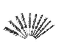Aisuoka 10 PièCes SéRies En Acier Inoxydable AléSage Brosse de DifféRentes Tailles 1/4 Pouces Tige Hexagonale, Brosse MéTallique Accessoire pour Ensemble de Forage