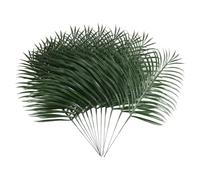 Aisuoka 12 PièCes Feuilles de Palmier Artificielles Plantes Faux Feuilles de Palmier Tropical Grandes Feuilles de Palmier Verdure Plante pour Feuilles FêTe HawaïEnne