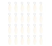 Aisuoka 24 Pièces Bricolage Porte-Clés D'Hôtel Vierges par Transfert de Chaleur Porte-Clés Vierges par Sublimation en Vrac (Beige)